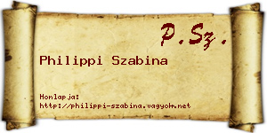 Philippi Szabina névjegykártya